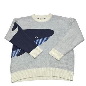 Aelfric Eden Mens The Loneliest Whale Long Sleeve Sweater White size M